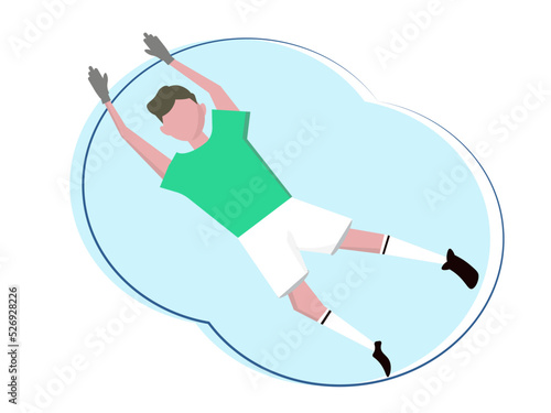 サッカーのゴールキーパー サッカー選手 ベクターイラスト