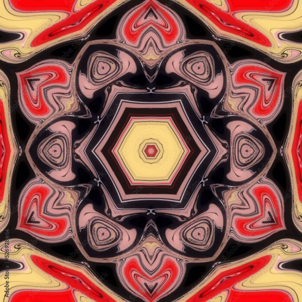 Fototapeta premium Mandala psychedelic abstract
