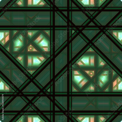 Modern green abstract background with geometric figure elements in retro themed for posters, banners and website landing pages.
