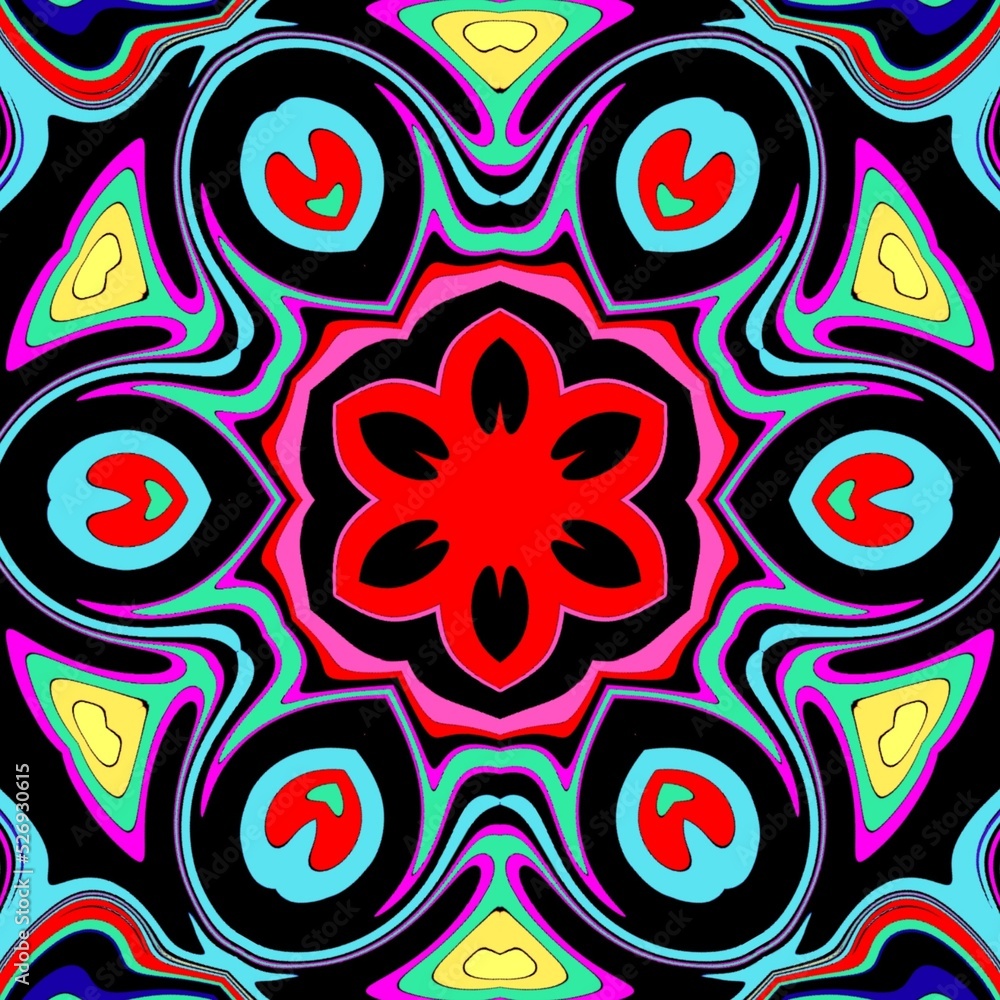 Fototapeta premium Mandala psychedelic abstract