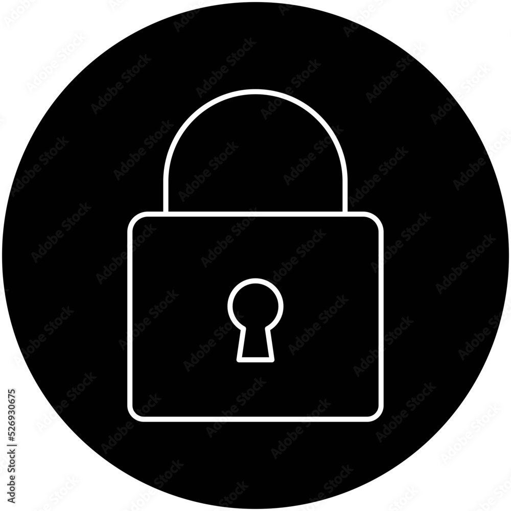  Locked Isolated Vector icon which can easily modify or edit

