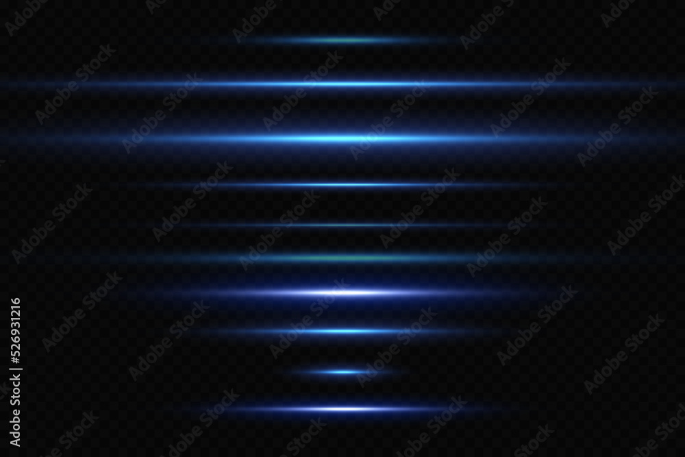 Motion light effect for banners. Blue lines. The effect of speed on a blue background. Motion light effect for banners. Blue lines. The effect of speed on a blue background.