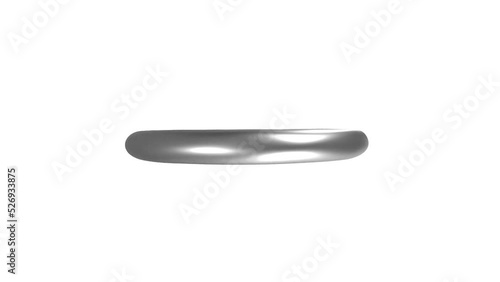 Smiling face metal round rotating flip cycle loop, 3d animation, over white
