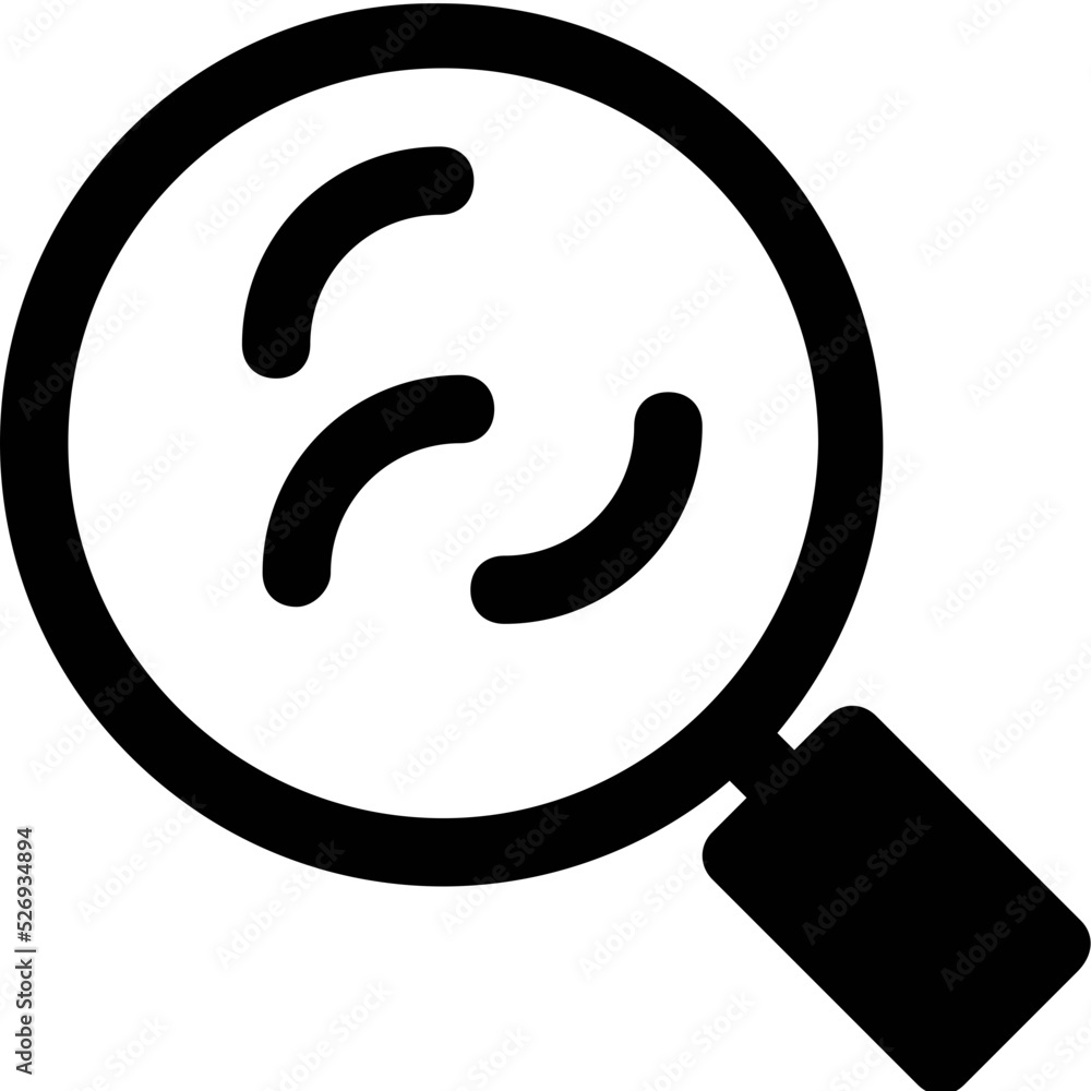 Magnifier Bacteria Vector Icon Magnifier Bacteria Vector Icon