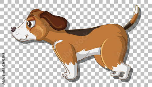 Beagle dog cartoon character