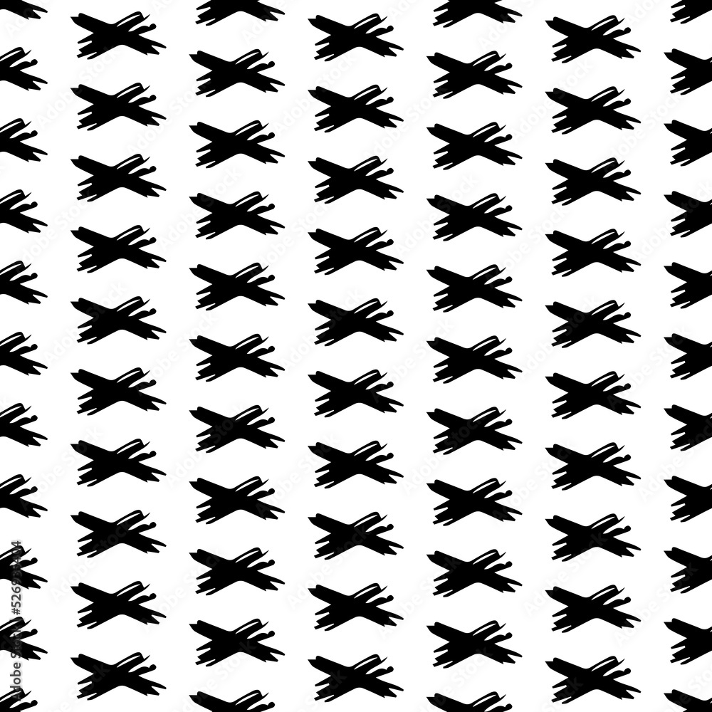 Naklejka premium Seamless pattern with hand drawn cross symbols