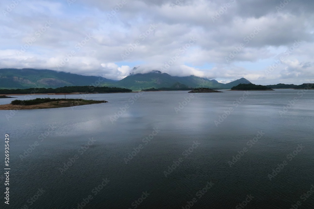 landscape include cloud mountain and lake