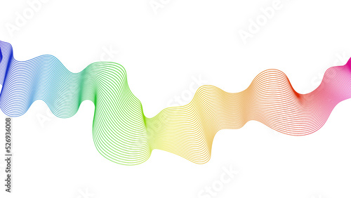 Abstract backdrop with wave gradient lines