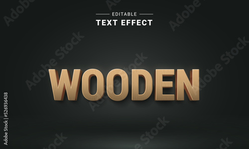 Fototapeta Naklejka Na Ścianę i Meble -  3D Wood Text Effect Generator