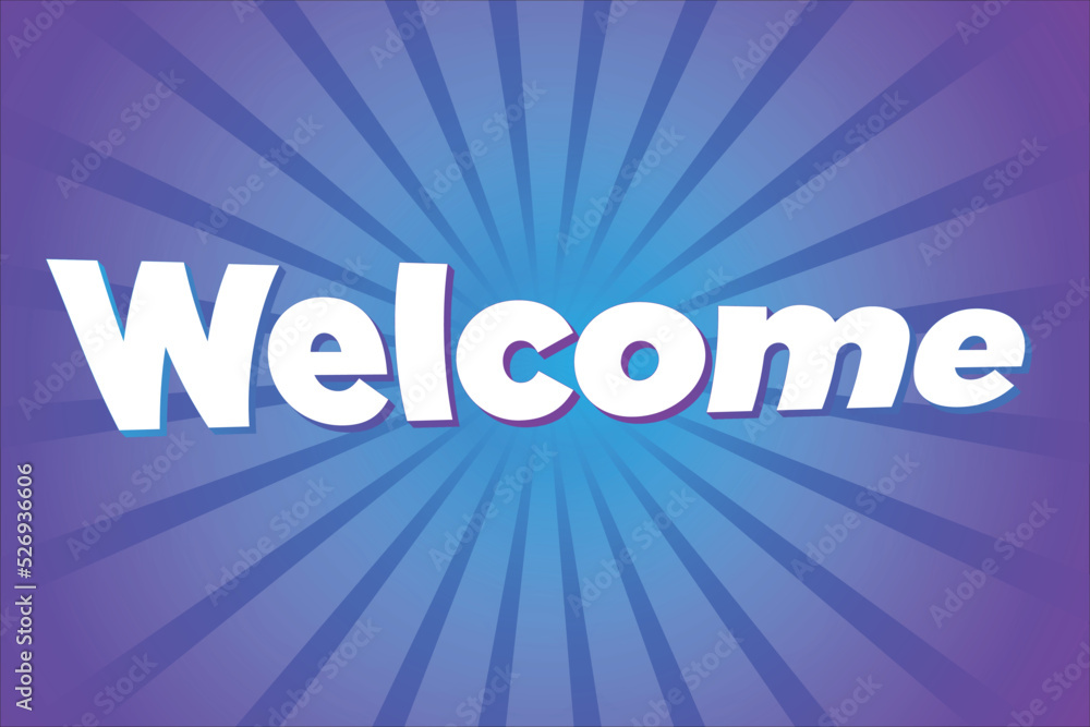 Creative welcome lettering concept design