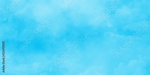 Brush painted cloudy blue sky with tiny clouds, summer background with white puffy clouds, blue clouds on bright shinny and cloudy natural sky. © MUHAMMAD TALHA