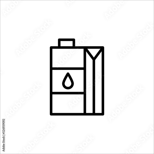 Milk box outline vector icon. Thin line black milk icon, flat vector simple element illustration from editable drinks concept isolated on white background