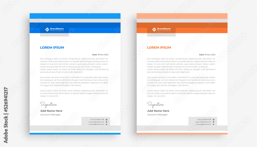 Simple business letterhead template design