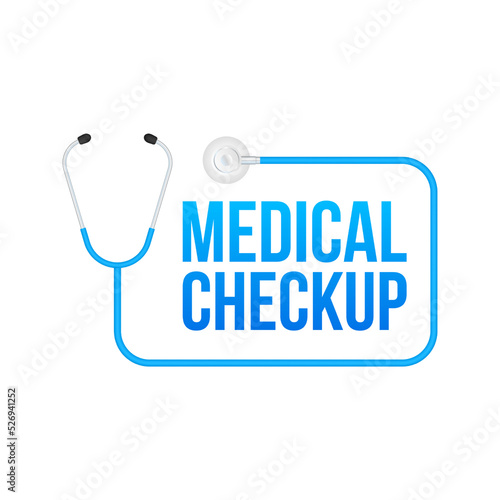 Medical checkup. Icon for report design. Vector illustration