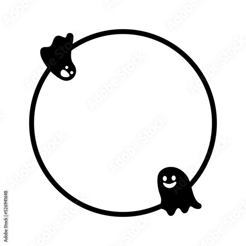 halloween round frame
