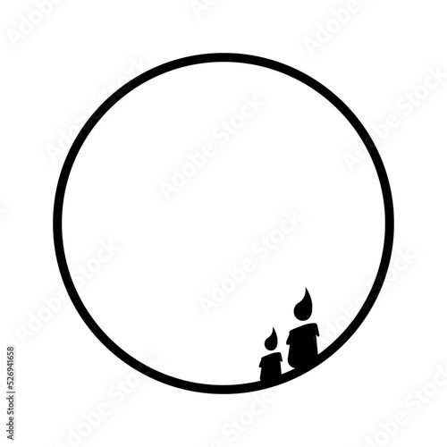 halloween round frame
