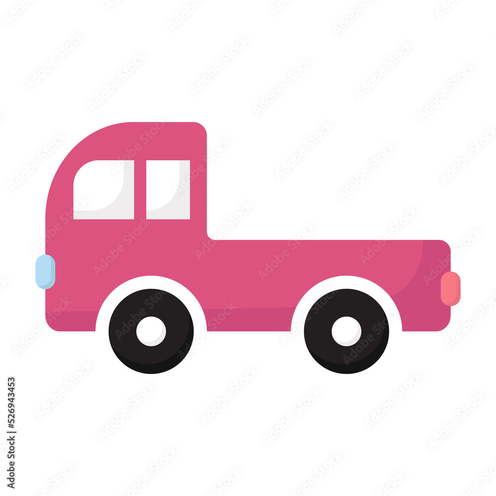 Pickup truck flat icon.
