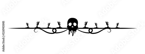 halloween skull border
