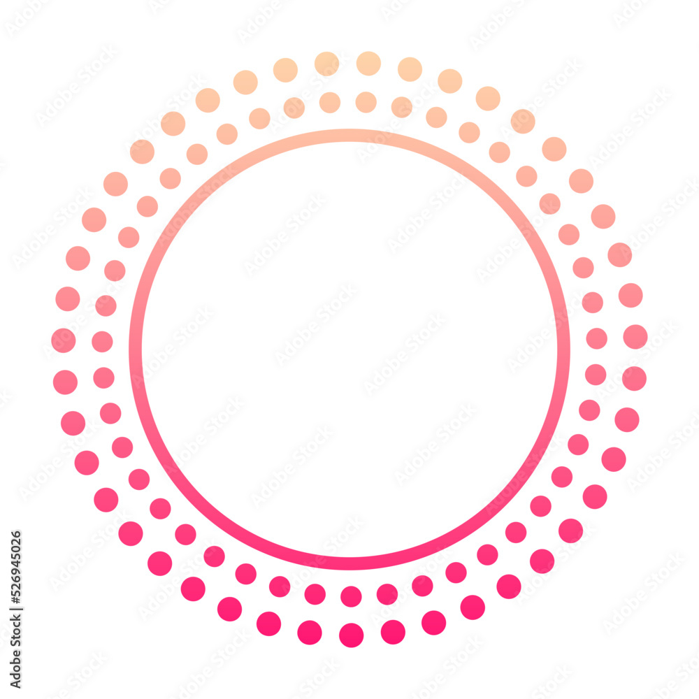 gradient round frame with dotted outline
gradient round frame with dotted outline