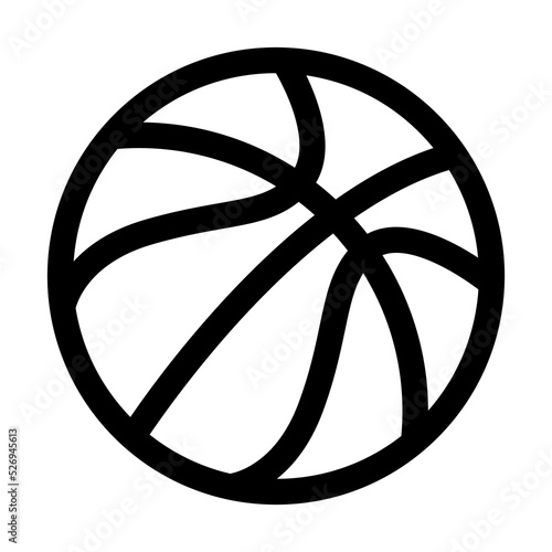 Basket ball line icon for apps and websites with transparent background PNG