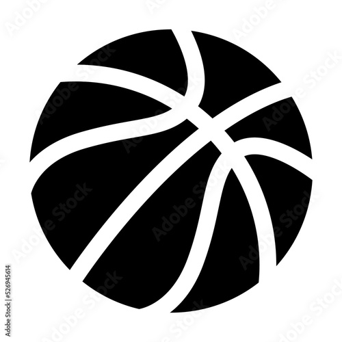 Basket ball flat icon for apps and websites with transparent background PNG