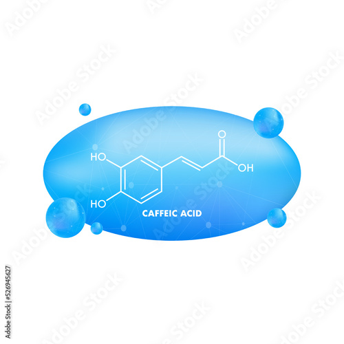 Caffeic acid. Caffeic acid, great design for any purposes. photo