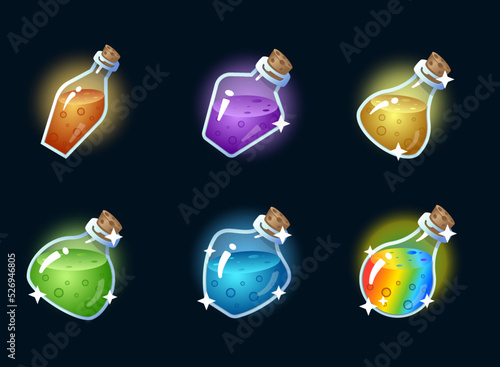 potion badge emotes collection. can be used for twitch or youtube. set illustration