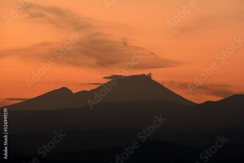 夕暮れの浅間山