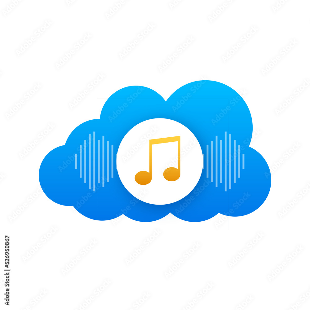Download music line icon for web, mobile and infographics. Flat design. Cloud storage icon. Data storage Download music line icon for web, mobile and infographics. Flat design. Cloud storage icon. Data storage