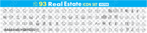 Real Estate icons collection vector
