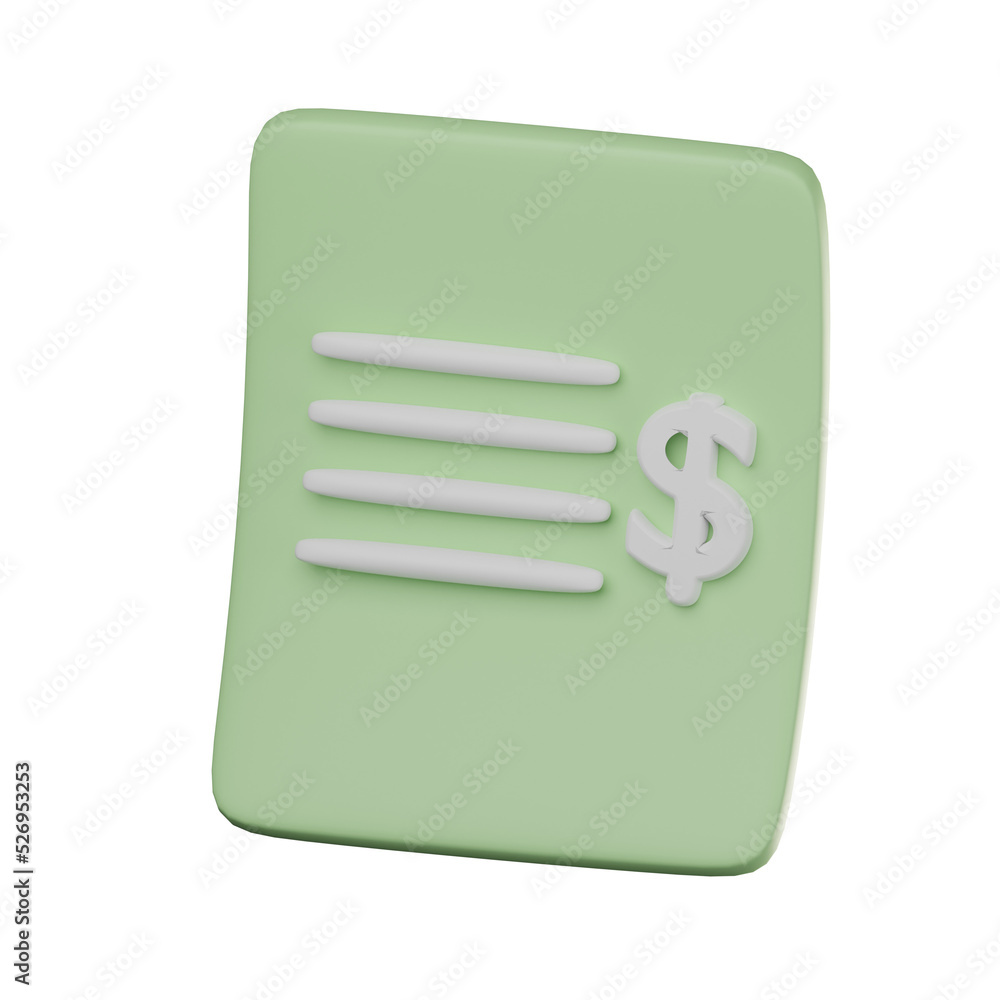 3D Invoice Illustration 3D Invoice Illustration