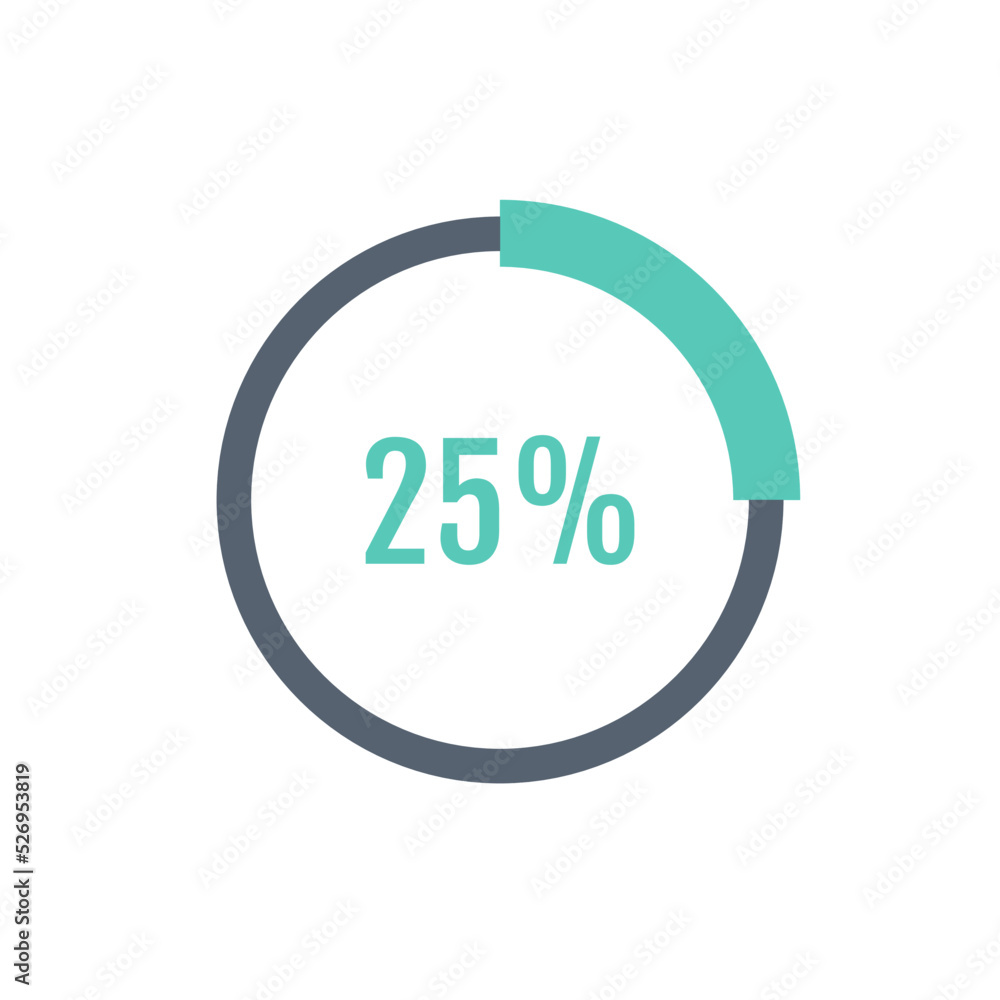 25% circle diagrams Infographics vector 25% circle diagrams Infographics vector