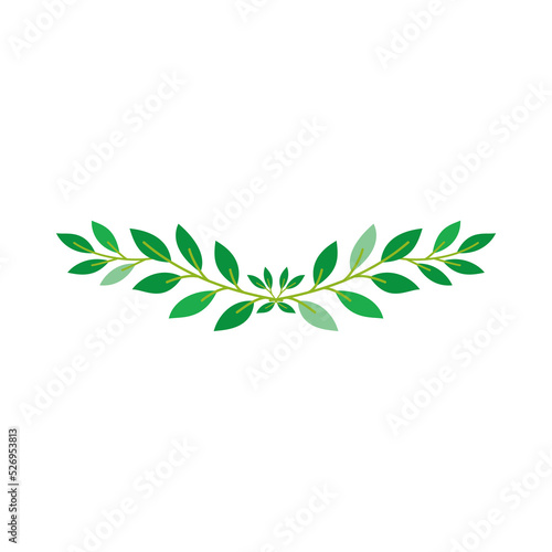 Green leaves frame illustration