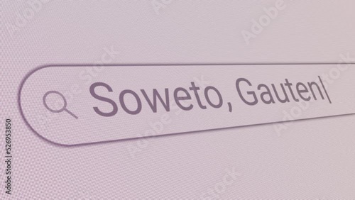 Search Bar Soweto Gauteng 
Close Up Single Line Typing Text Box Layout Web Database Browser Engine Concept photo