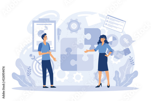 Personal quality concept creative metaphor set. Adaptability, flexibility and resilience, mental strength, psychological suppleness, decision making, flat vector illustration