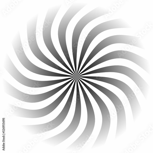 black and white abstract swirly sun brust background