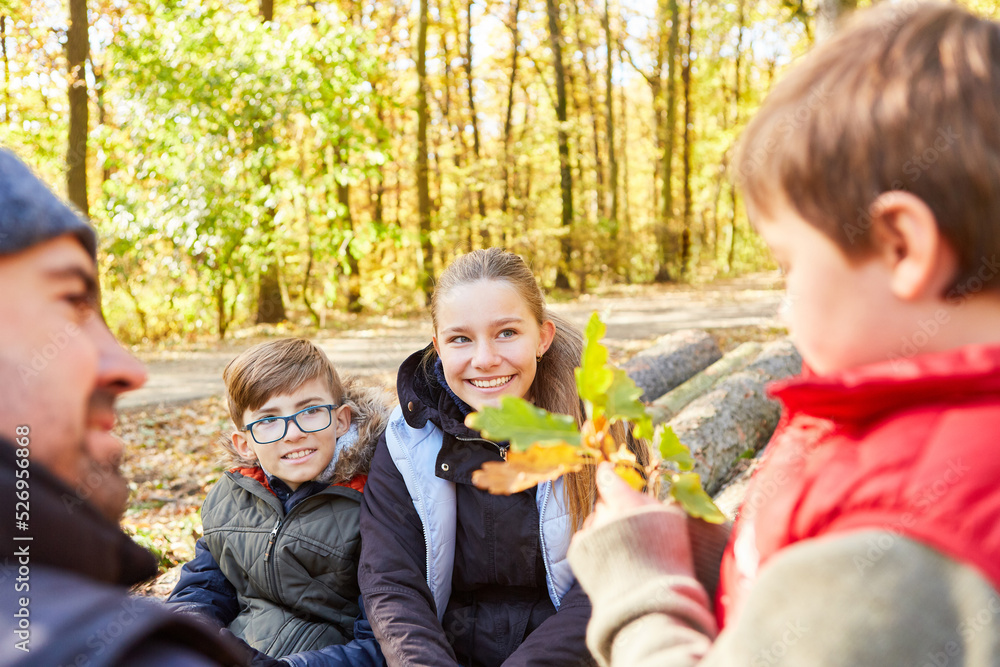 Kindergarten children learn tree science from the forester Stock Photo ...