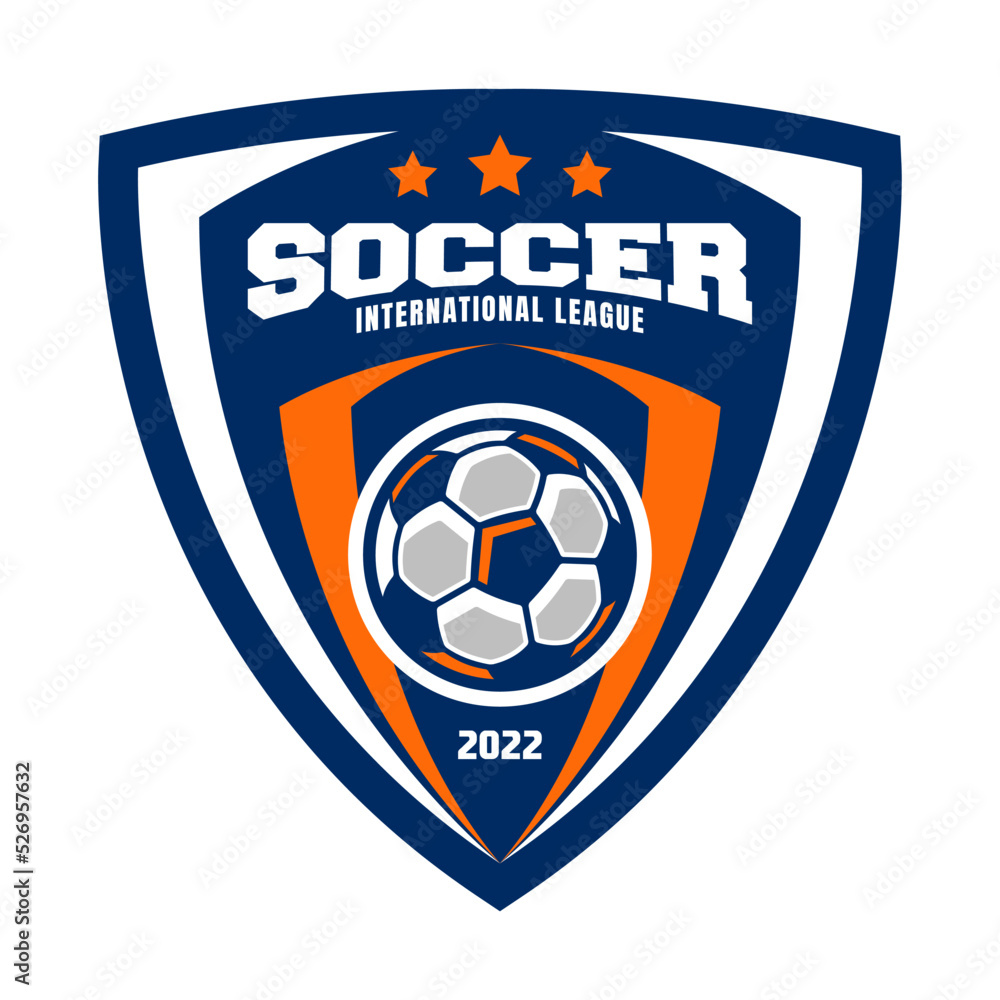 soccer Logo or football logo club sign Badge. Football logo with shield