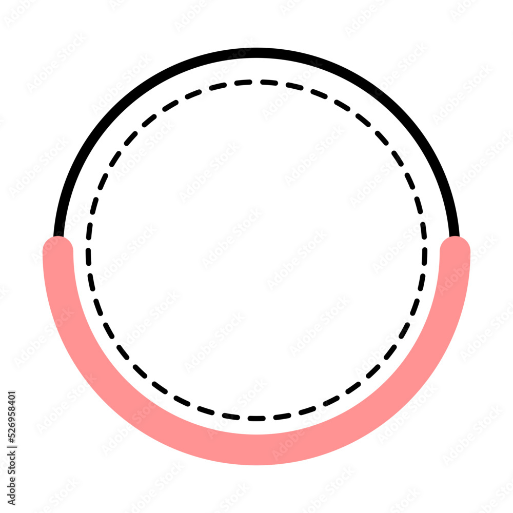 half color round frame
half color round frame