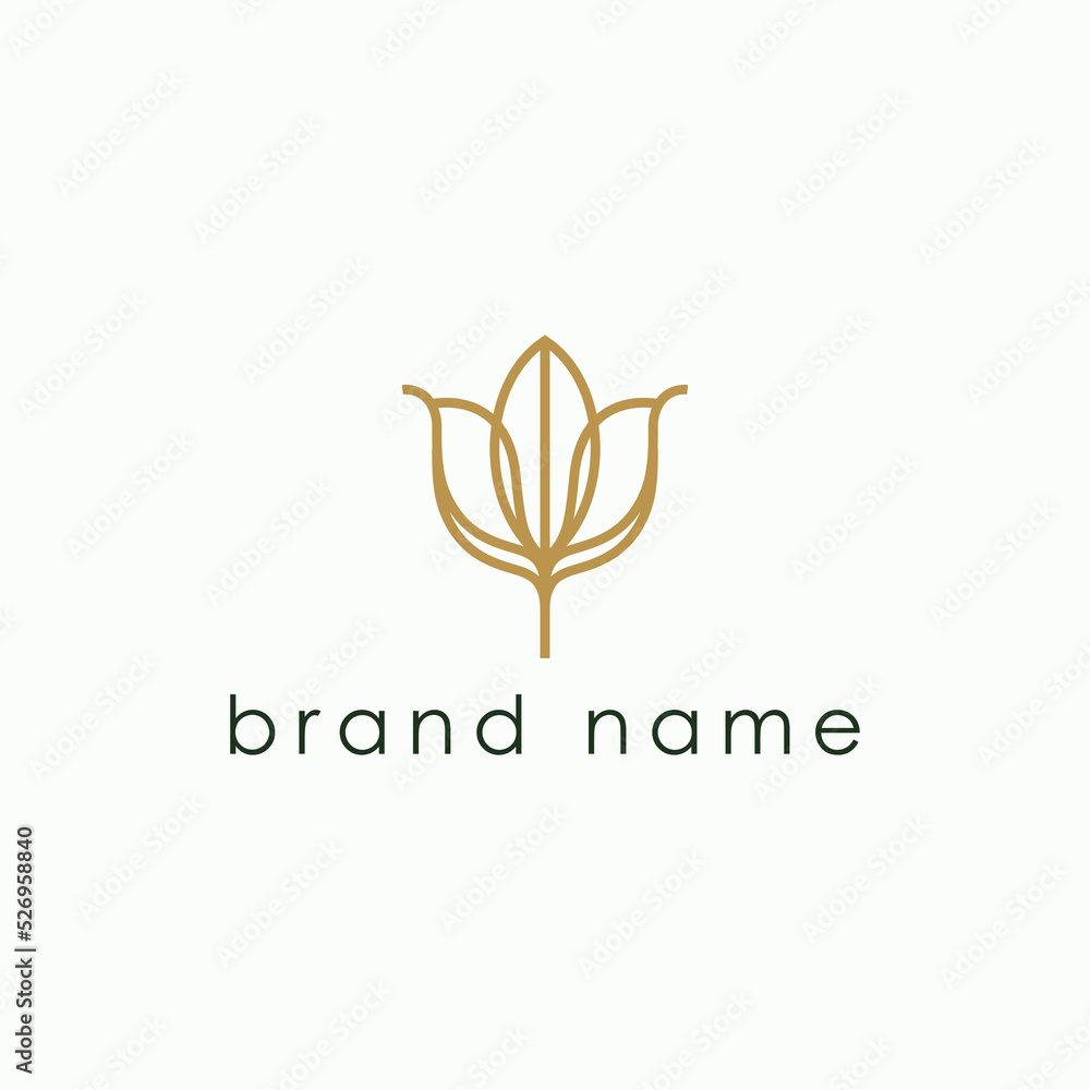 Beauty Lotus Minimalist Logo Design