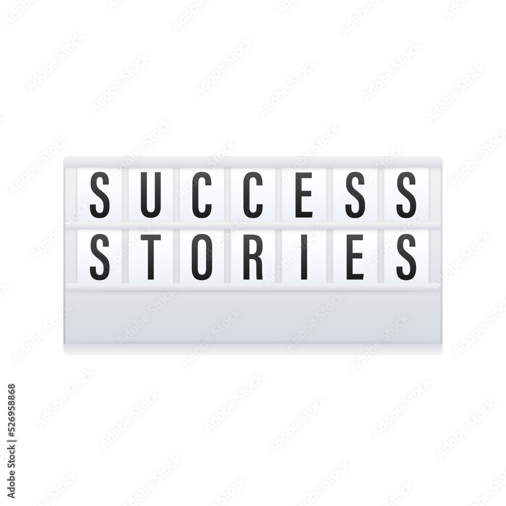 Lightbox with Success stories. Vector stock illustration. Lightbox with Success stories. Vector stock illustration.