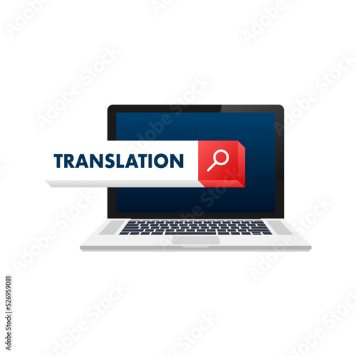 Translation, great design for any purposes. Vector 3d illustration