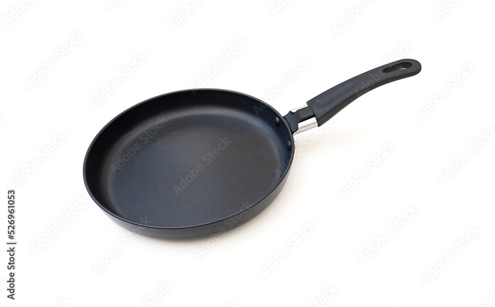 Empty black frying pan isolated on white Empty black frying pan isolated on white