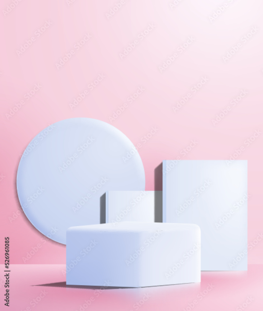 Realistic 3d podium product in pastel colours Realistic 3d podium product in pastel colours