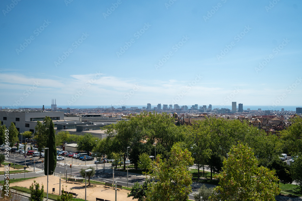 Panorama of Barcelona. Spain, August 2022