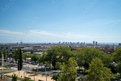 Panorama of Barcelona. Spain  August 2022