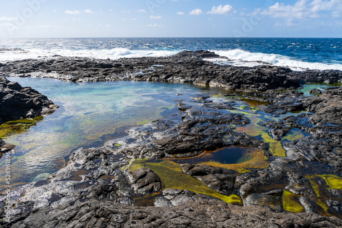 Natural pools Charcones in Lanzarote, Canary Islands, Spain photo