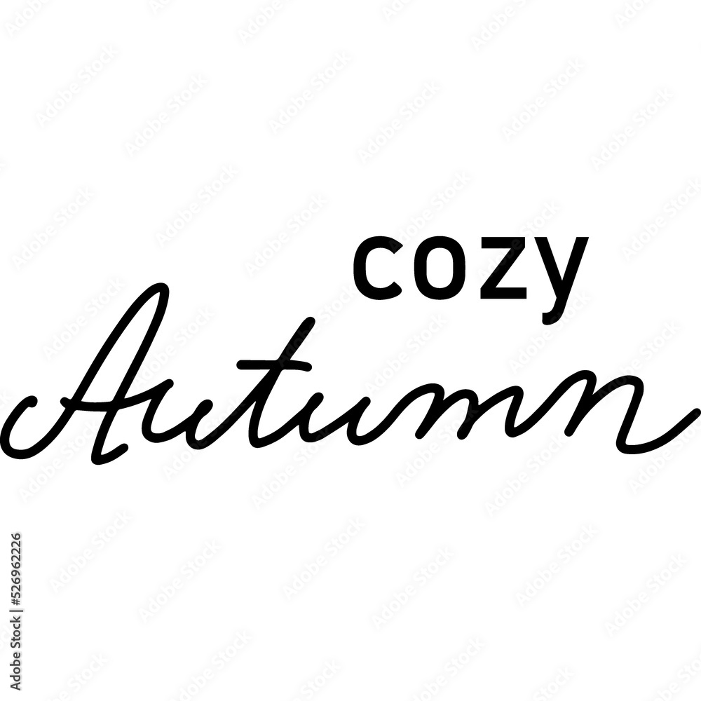 Fototapeta premium Cozy Autumn lettering