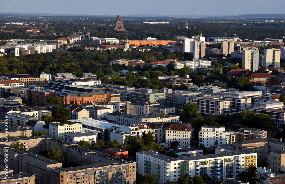 Fototapeta premium Blick auf Leipzig im Sommer