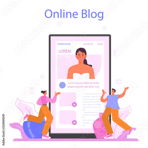 Make up artist online service or platform. Beauty procedure, applying
